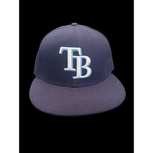 Tampa Bay Rays New Era 59Fifty Fitted‎ Size 7 Hat Baseball Cap, MLB